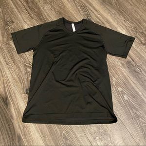 LULULEMON Mens Black V Neck Short Sleeve Shirt